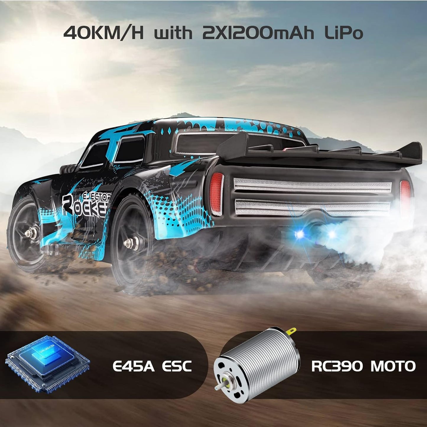 1/14 Remote Control High Speed Car, RC Drifting Racing Cars 40km/h 4WD RC Truck