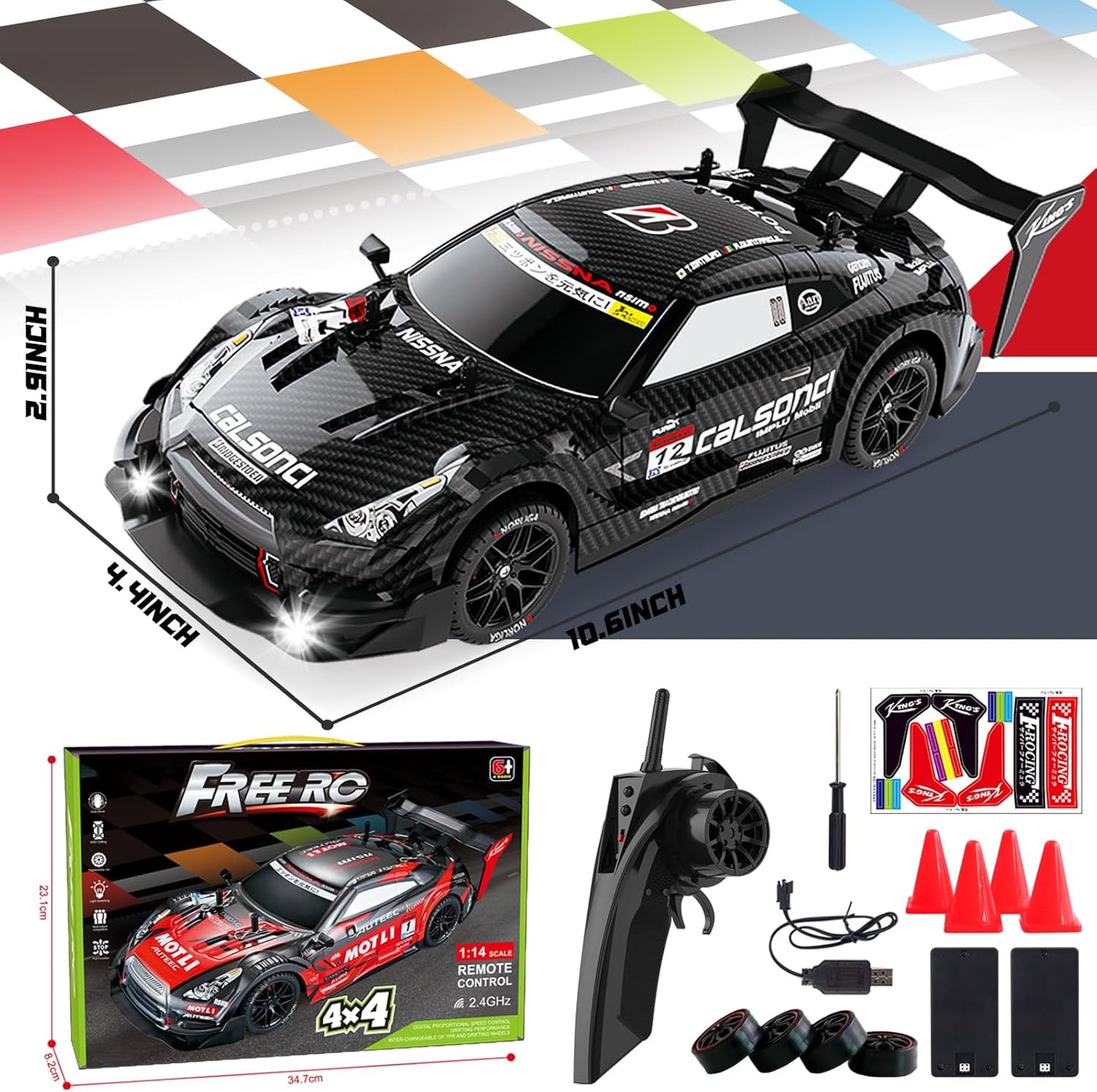 Car RC Drift Car 1:16 Scale 4WD