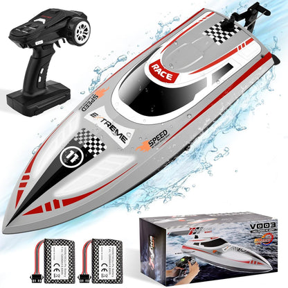 Remote Control Boat RC Boat for Pool & Lakes with Capsize Recovery